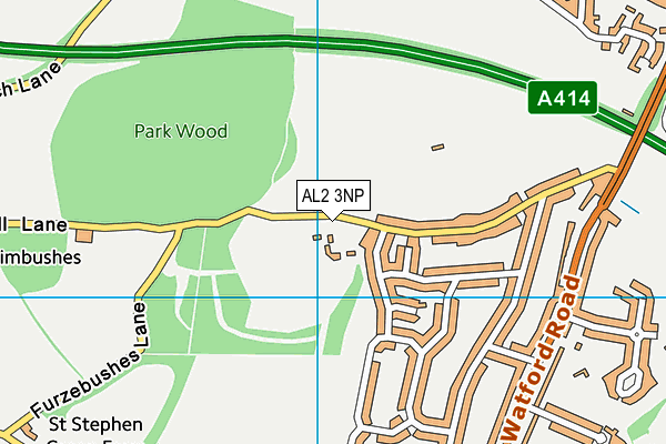 AL2 3NP map - OS VectorMap District (Ordnance Survey)