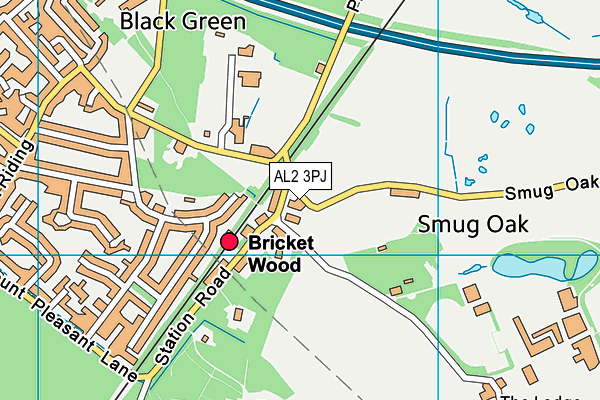 St Stephens Parish Centre map (AL2 3PJ) - OS VectorMap District (Ordnance Survey)