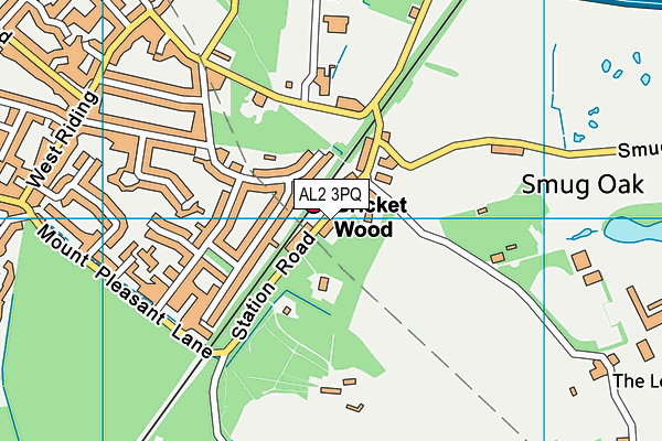 AL2 3PQ map - OS VectorMap District (Ordnance Survey)