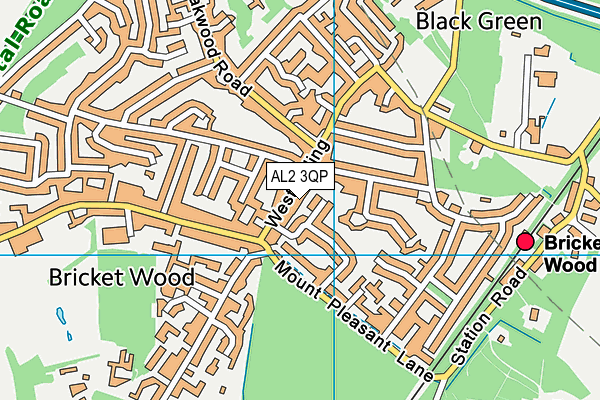 AL2 3QP map - OS VectorMap District (Ordnance Survey)