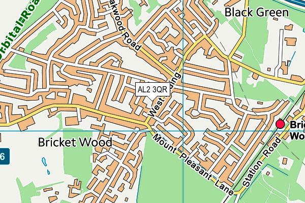 AL2 3QR map - OS VectorMap District (Ordnance Survey)