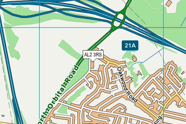 AL2 3RS map - OS VectorMap District (Ordnance Survey)