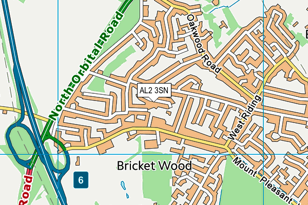 AL2 3SN map - OS VectorMap District (Ordnance Survey)
