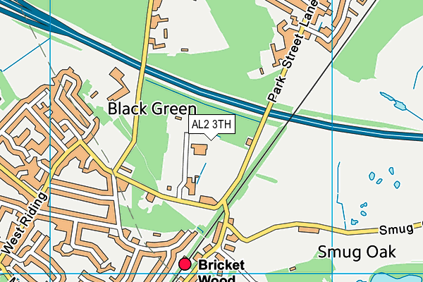 AL2 3TH map - OS VectorMap District (Ordnance Survey)