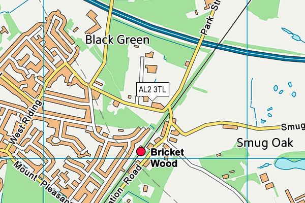 AL2 3TL map - OS VectorMap District (Ordnance Survey)