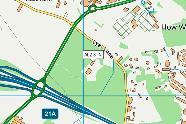 AL2 3TN map - OS VectorMap District (Ordnance Survey)