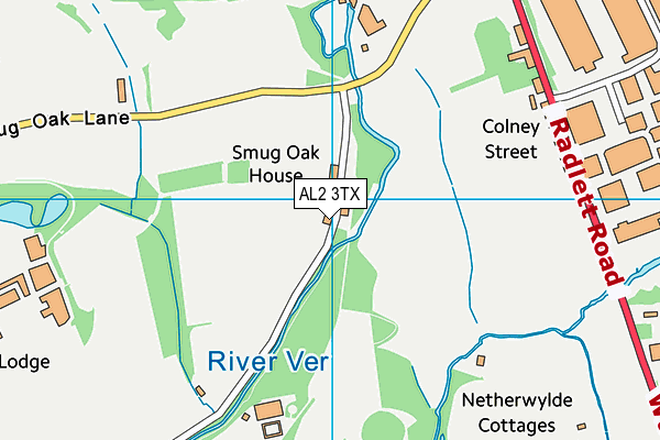 AL2 3TX map - OS VectorMap District (Ordnance Survey)