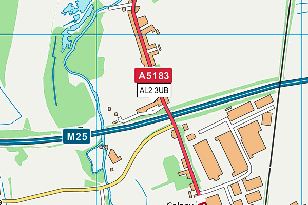 AL2 3UB map - OS VectorMap District (Ordnance Survey)