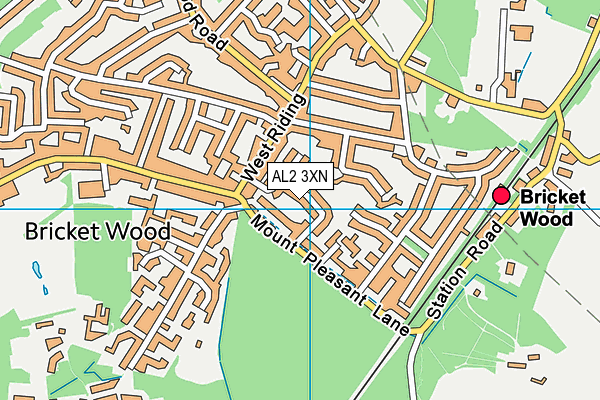 AL2 3XN map - OS VectorMap District (Ordnance Survey)