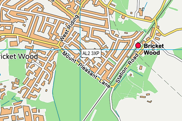 AL2 3XP map - OS VectorMap District (Ordnance Survey)