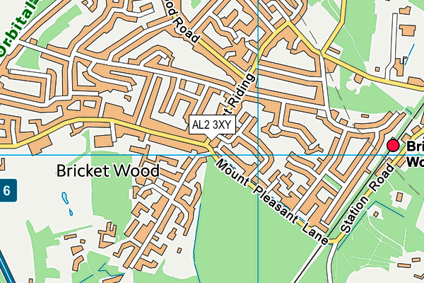 AL2 3XY map - OS VectorMap District (Ordnance Survey)
