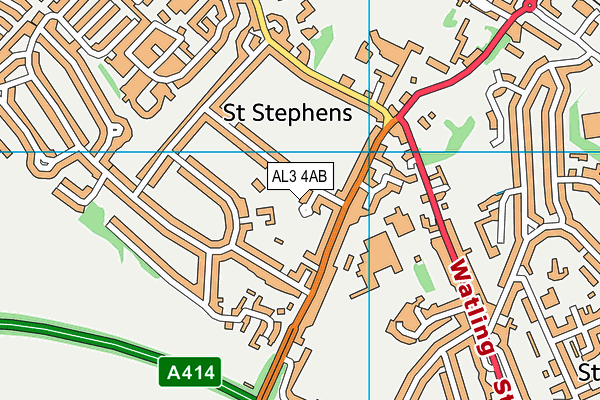 AL3 4AB map - OS VectorMap District (Ordnance Survey)