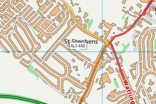 AL3 4AD map - OS VectorMap District (Ordnance Survey)