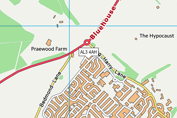 AL3 4AH map - OS VectorMap District (Ordnance Survey)