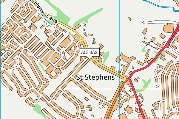 AL3 4AS map - OS VectorMap District (Ordnance Survey)