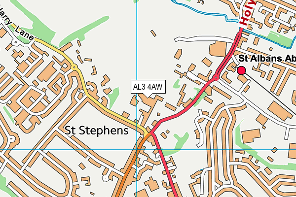 St Columba's College map (AL3 4AW) - OS VectorMap District (Ordnance Survey)