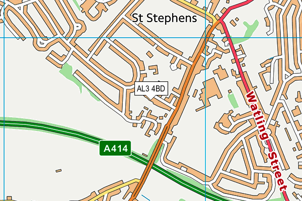 AL3 4BD map - OS VectorMap District (Ordnance Survey)