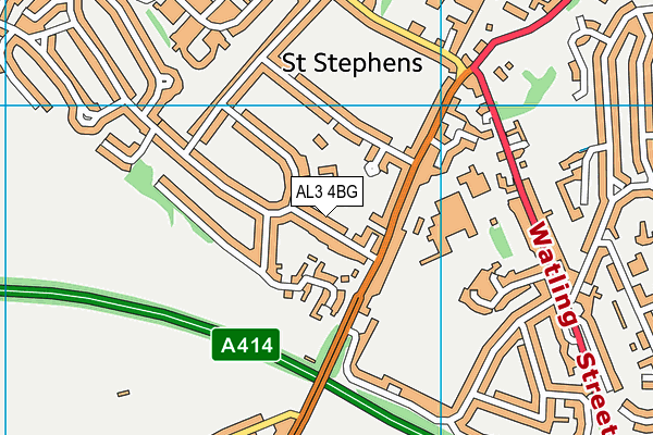 AL3 4BG map - OS VectorMap District (Ordnance Survey)