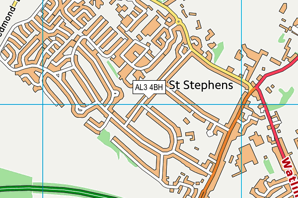 AL3 4BH map - OS VectorMap District (Ordnance Survey)