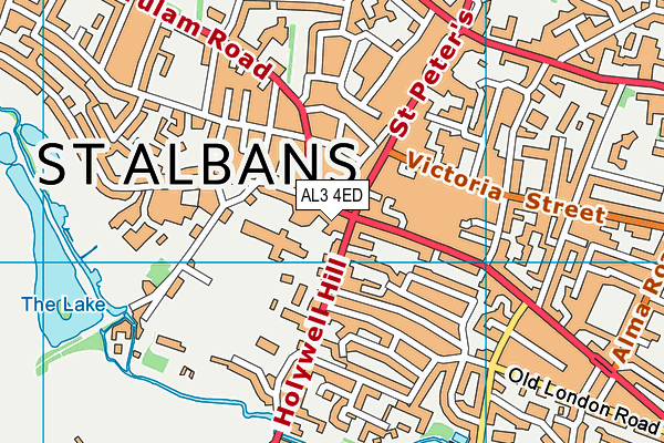 AL3 4ED map - OS VectorMap District (Ordnance Survey)