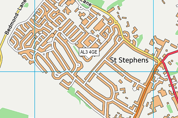 AL3 4GE map - OS VectorMap District (Ordnance Survey)