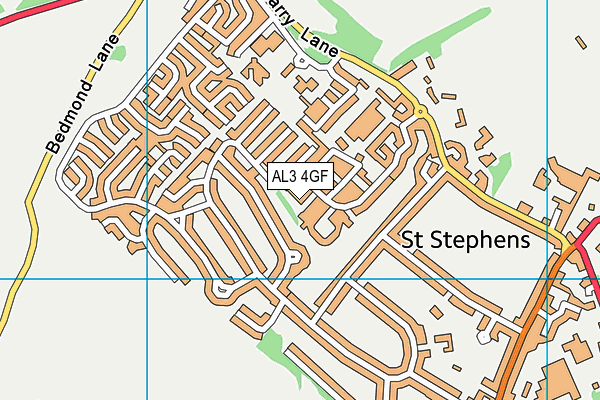AL3 4GF map - OS VectorMap District (Ordnance Survey)