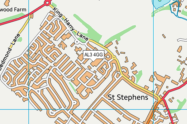 AL3 4GG map - OS VectorMap District (Ordnance Survey)