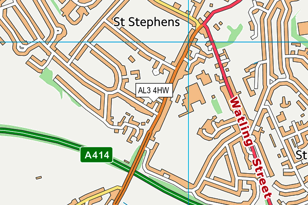 AL3 4HW map - OS VectorMap District (Ordnance Survey)