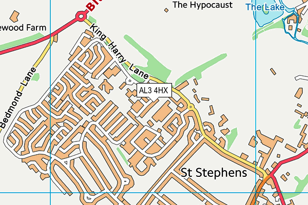 AL3 4HX map - OS VectorMap District (Ordnance Survey)