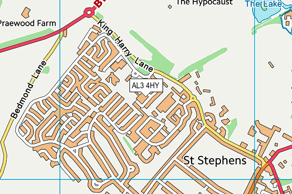 AL3 4HY map - OS VectorMap District (Ordnance Survey)