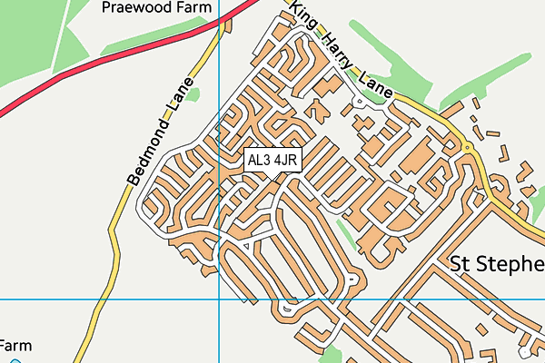 AL3 4JR map - OS VectorMap District (Ordnance Survey)