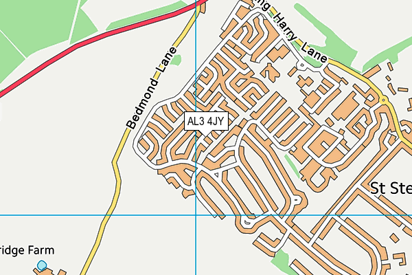 AL3 4JY map - OS VectorMap District (Ordnance Survey)