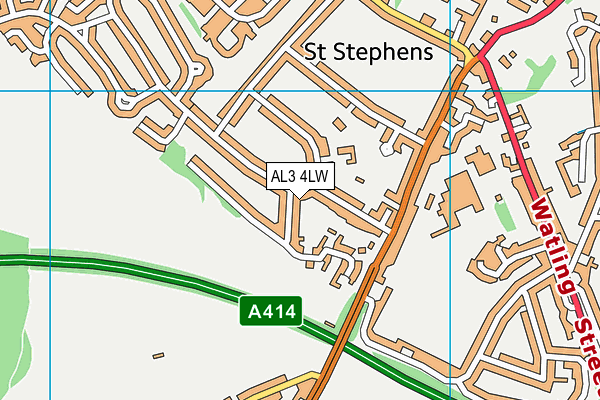 AL3 4LW map - OS VectorMap District (Ordnance Survey)