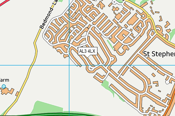 AL3 4LX map - OS VectorMap District (Ordnance Survey)