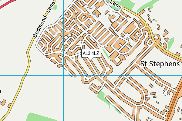 AL3 4LZ map - OS VectorMap District (Ordnance Survey)