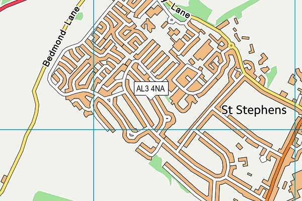 AL3 4NA map - OS VectorMap District (Ordnance Survey)