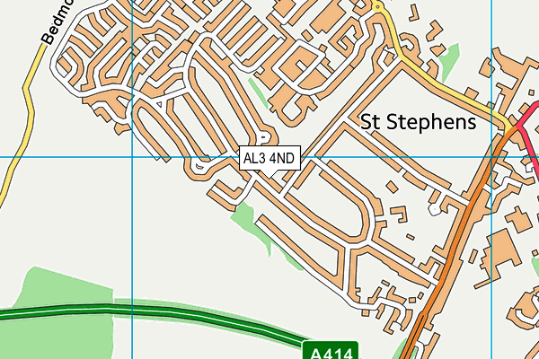 AL3 4ND map - OS VectorMap District (Ordnance Survey)