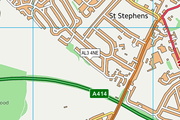 AL3 4NE map - OS VectorMap District (Ordnance Survey)