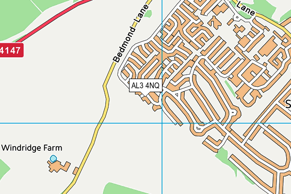 AL3 4NQ map - OS VectorMap District (Ordnance Survey)