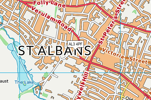 AL3 4PF map - OS VectorMap District (Ordnance Survey)