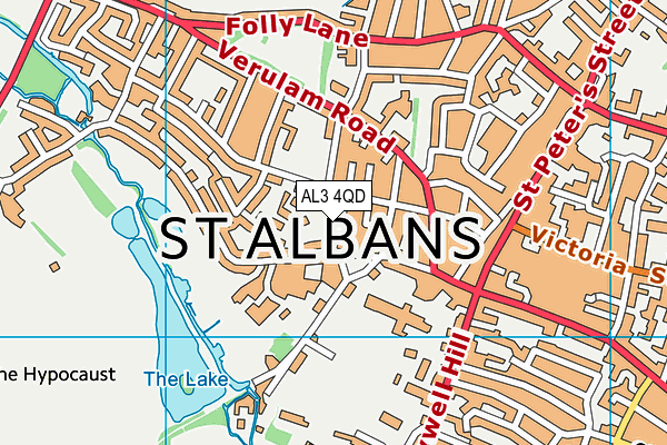 AL3 4QD map - OS VectorMap District (Ordnance Survey)