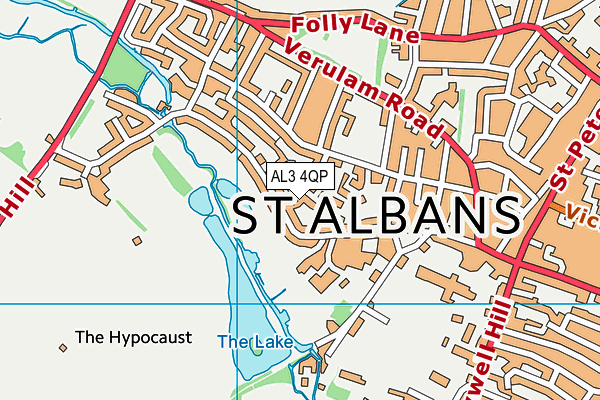 AL3 4QP map - OS VectorMap District (Ordnance Survey)