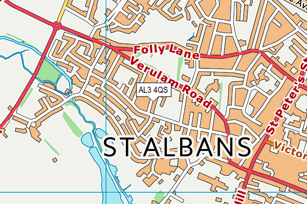 AL3 4QS map - OS VectorMap District (Ordnance Survey)