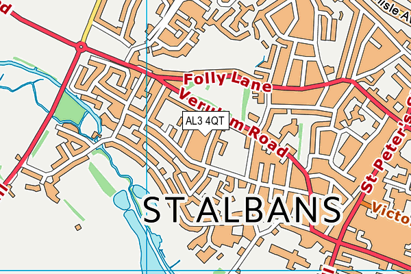 AL3 4QT map - OS VectorMap District (Ordnance Survey)