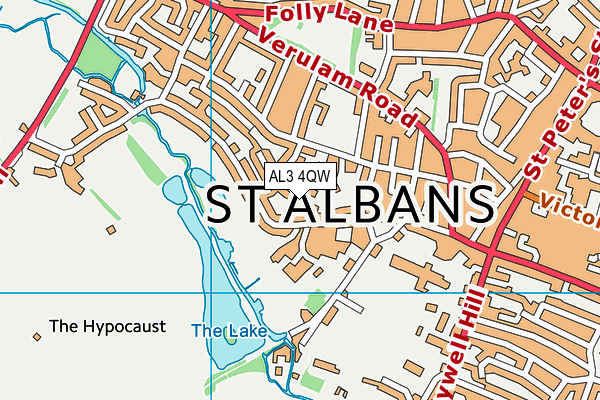 AL3 4QW map - OS VectorMap District (Ordnance Survey)