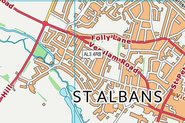 AL3 4RB map - OS VectorMap District (Ordnance Survey)