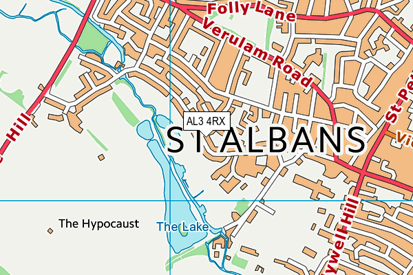 AL3 4RX map - OS VectorMap District (Ordnance Survey)