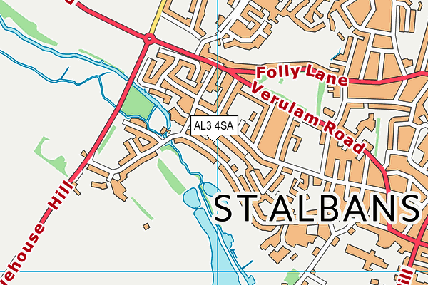 AL3 4SA map - OS VectorMap District (Ordnance Survey)