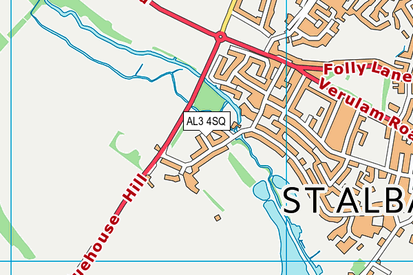 AL3 4SQ map - OS VectorMap District (Ordnance Survey)