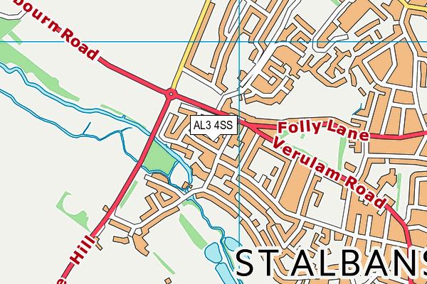 AL3 4SS map - OS VectorMap District (Ordnance Survey)